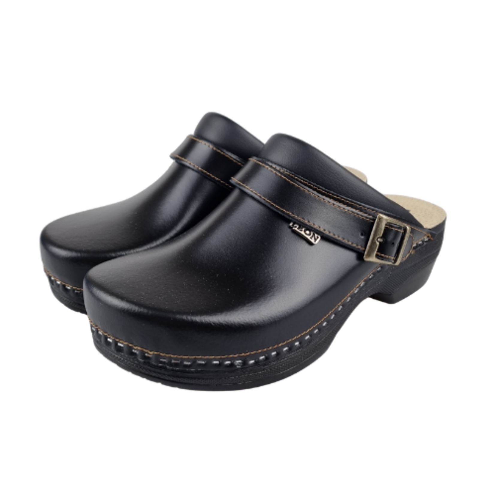 Leon Footwear LEON men's clog in sizes 41 to 47 - black