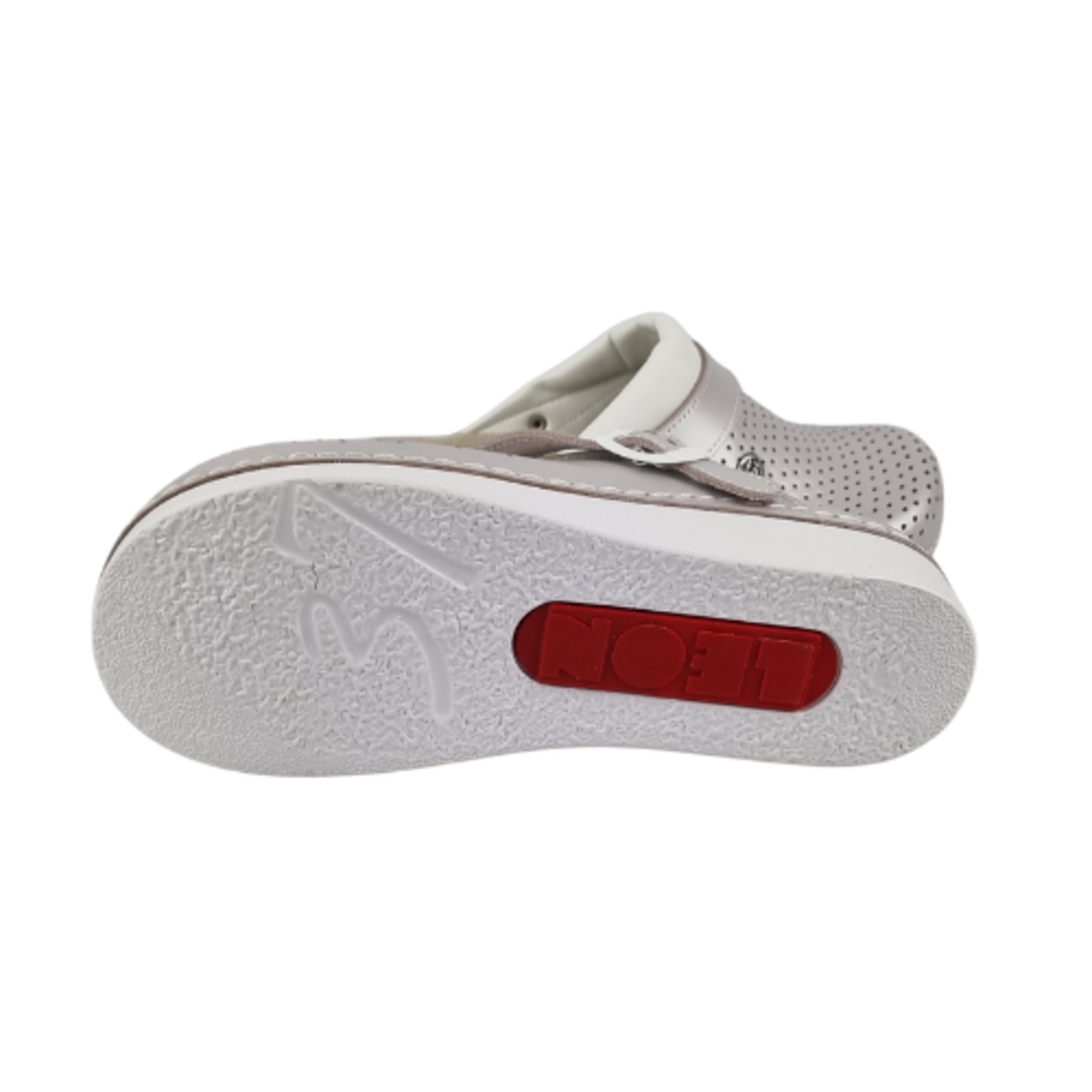 Leon Footwear Medical clogs with removable sole and anti-slip stud in sole - Pearl pink