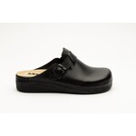 Leon Footwear Slip-on clog in sizes 36 to 41 - removable sole and anti-slip stud - color black