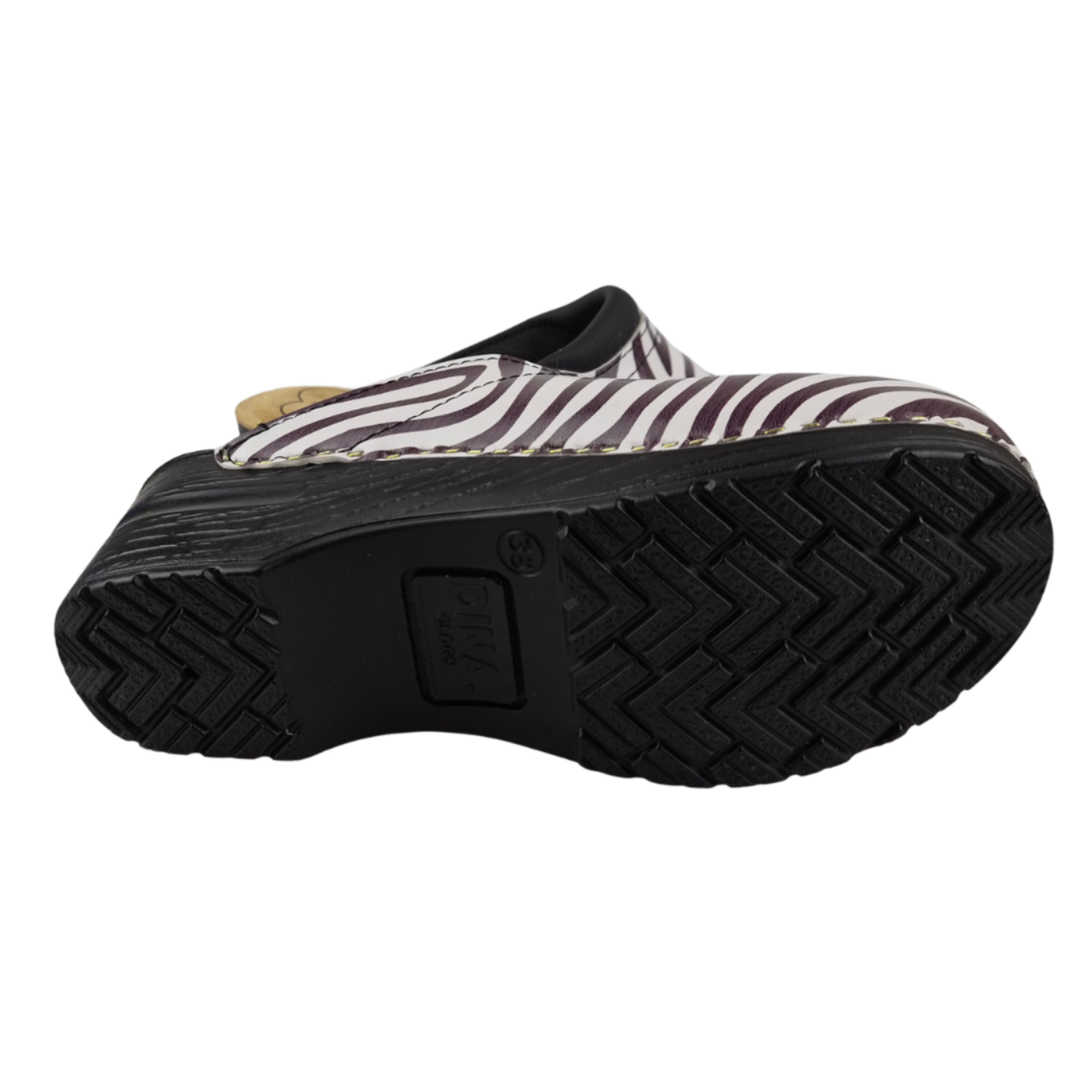 DINA Medical clogs - Zebra print black sole - Dina