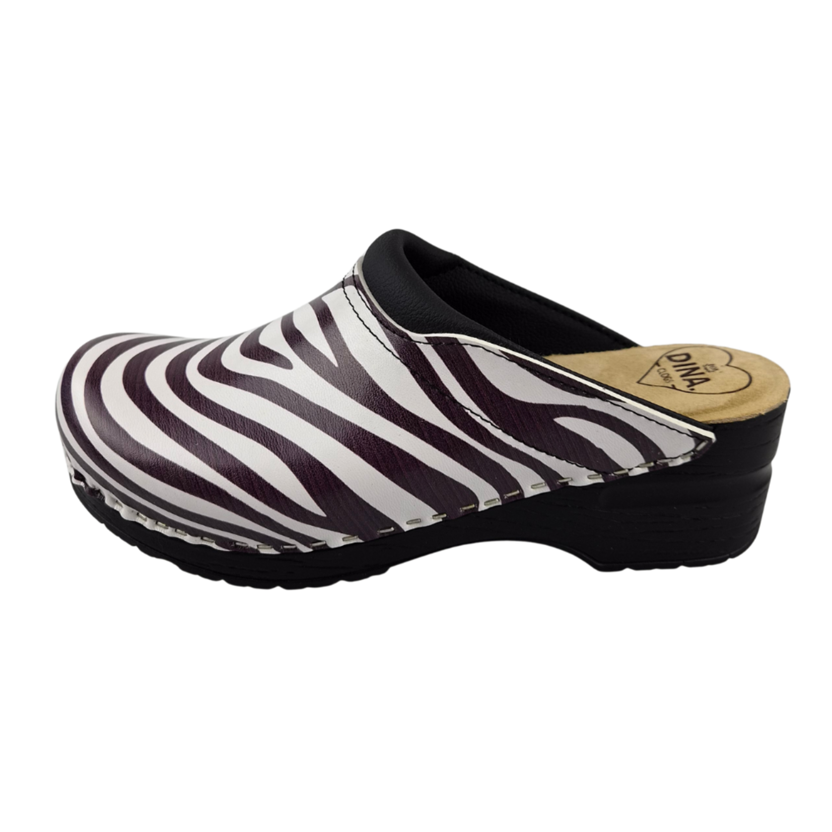 DINA Medical clogs - Zebra print black sole - Dina