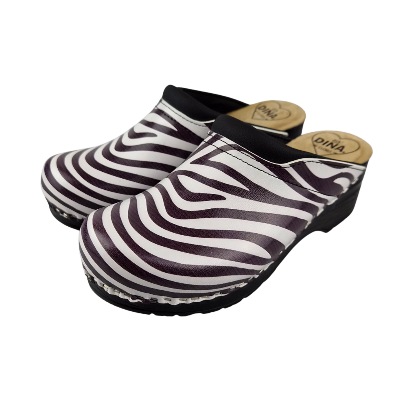 DINA Medische klompen - Zebra print zwarte zool - Dina