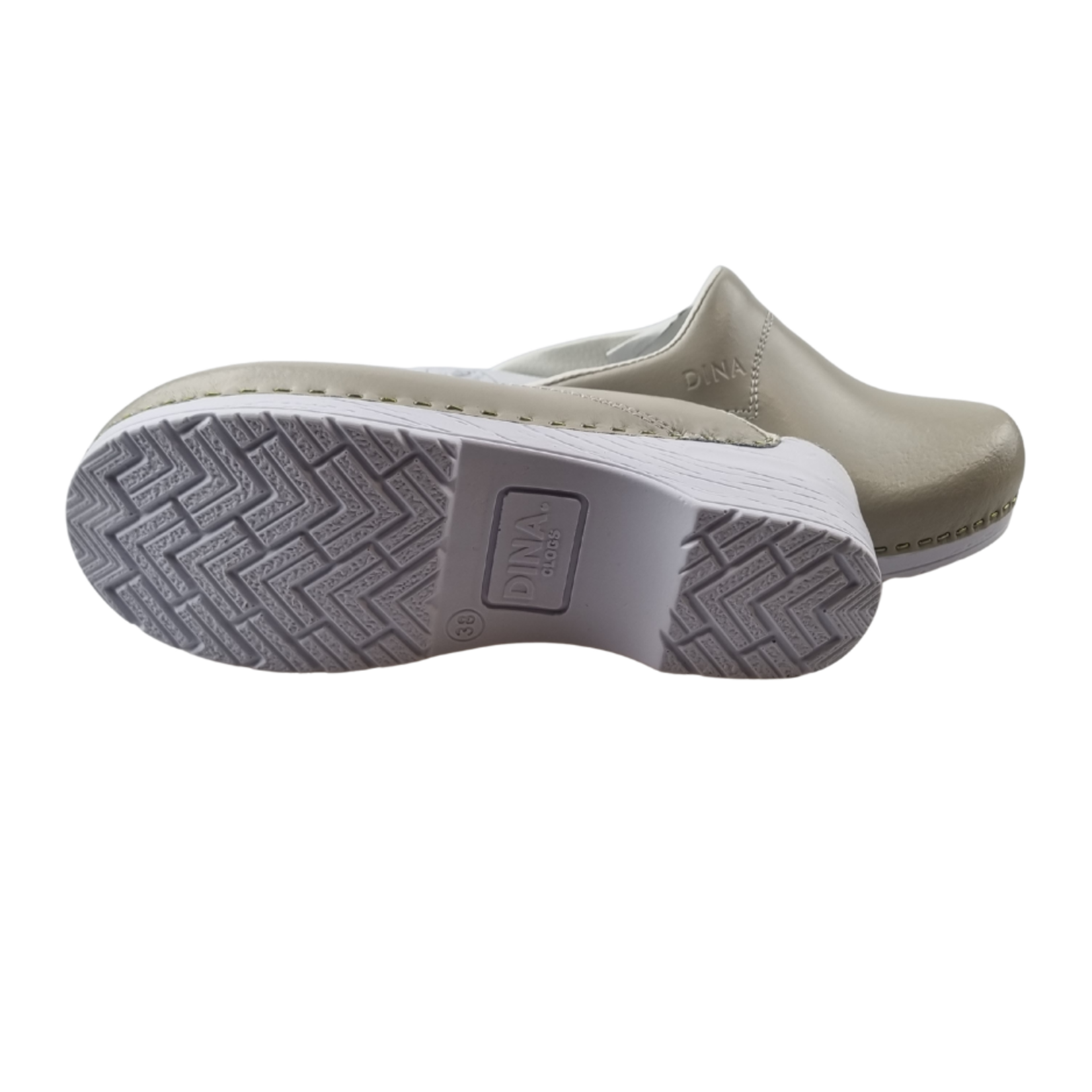 DINA Dina Medische klompen - beige met witte zool