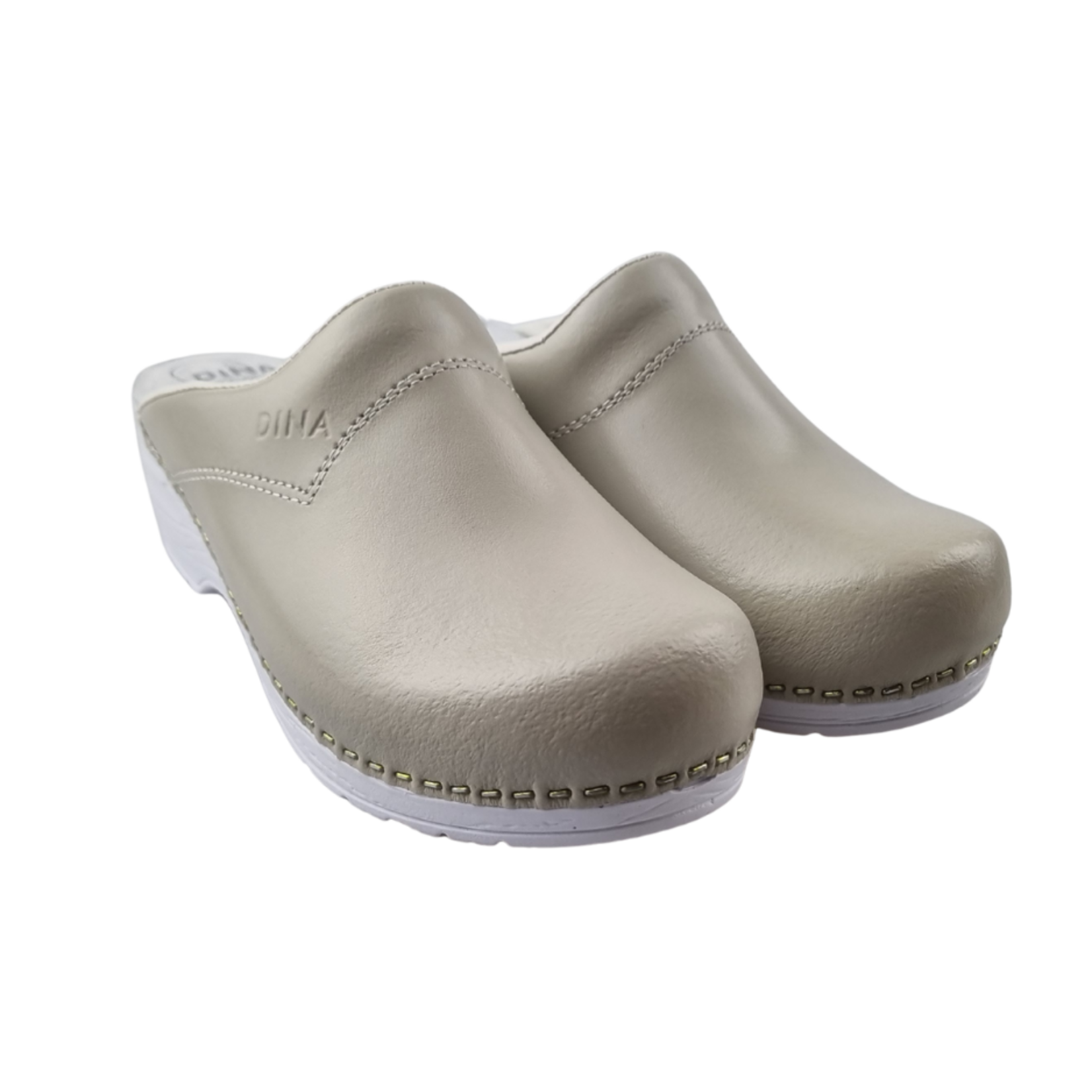 DINA Dina Medische klompen - beige met witte zool