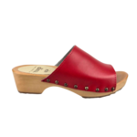 DINA Dina Houten sandalen Rood  met studs
