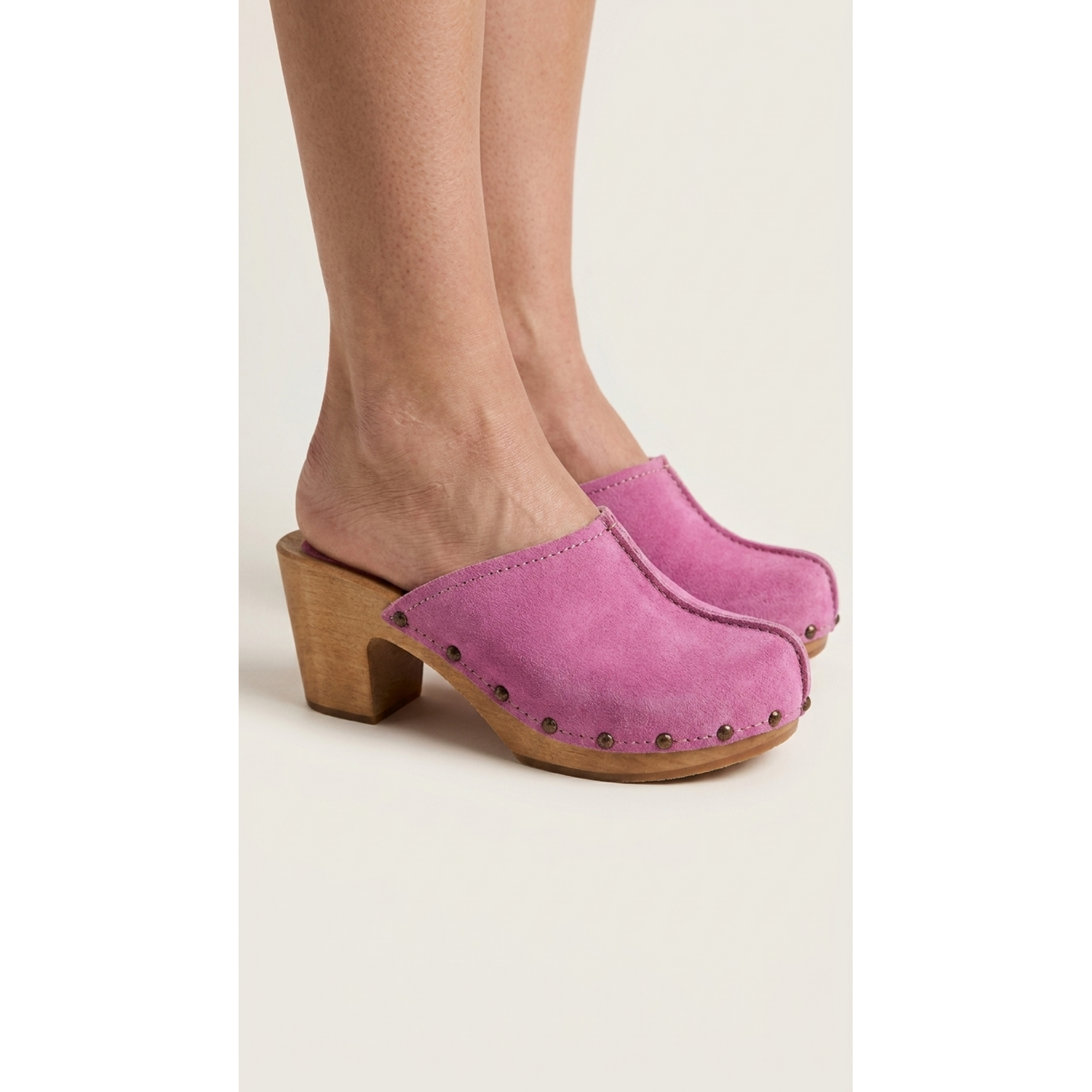 DINA Dina Scandinavian Heels pink suede