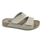 Leon Footwear Sandalen offwhite - dubbele band - materiaal: Leer & Polyurethaan