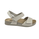 Leon Footwear Off-white sandals - double strap with heel strap - material: Leather & Polyurethane