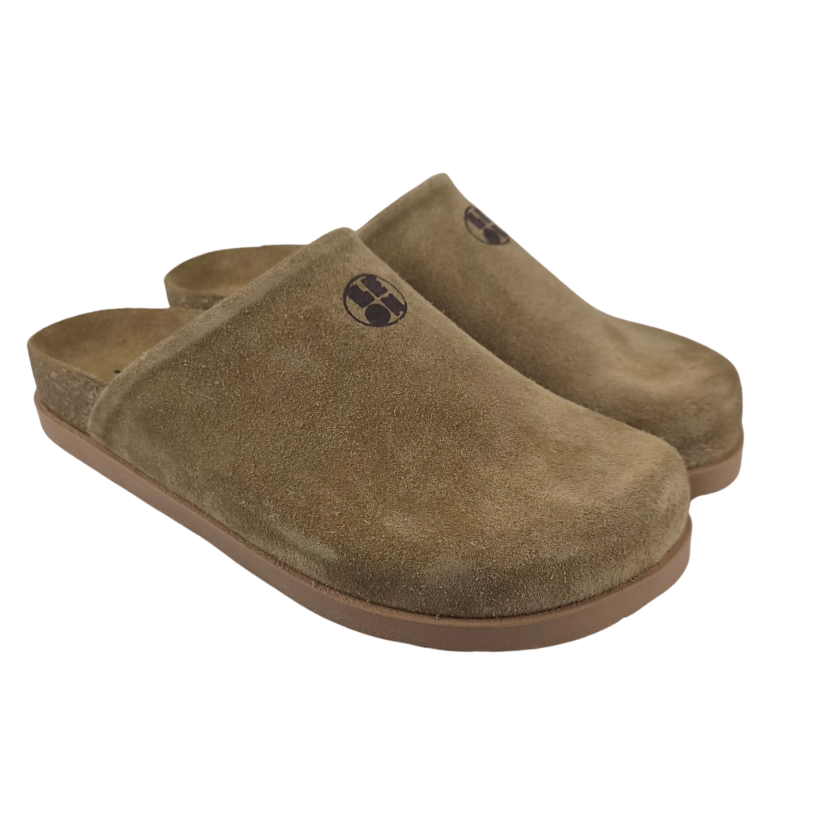 Leon Footwear Leon Clogs - suede leather upper - comfortable soft footbed - beige