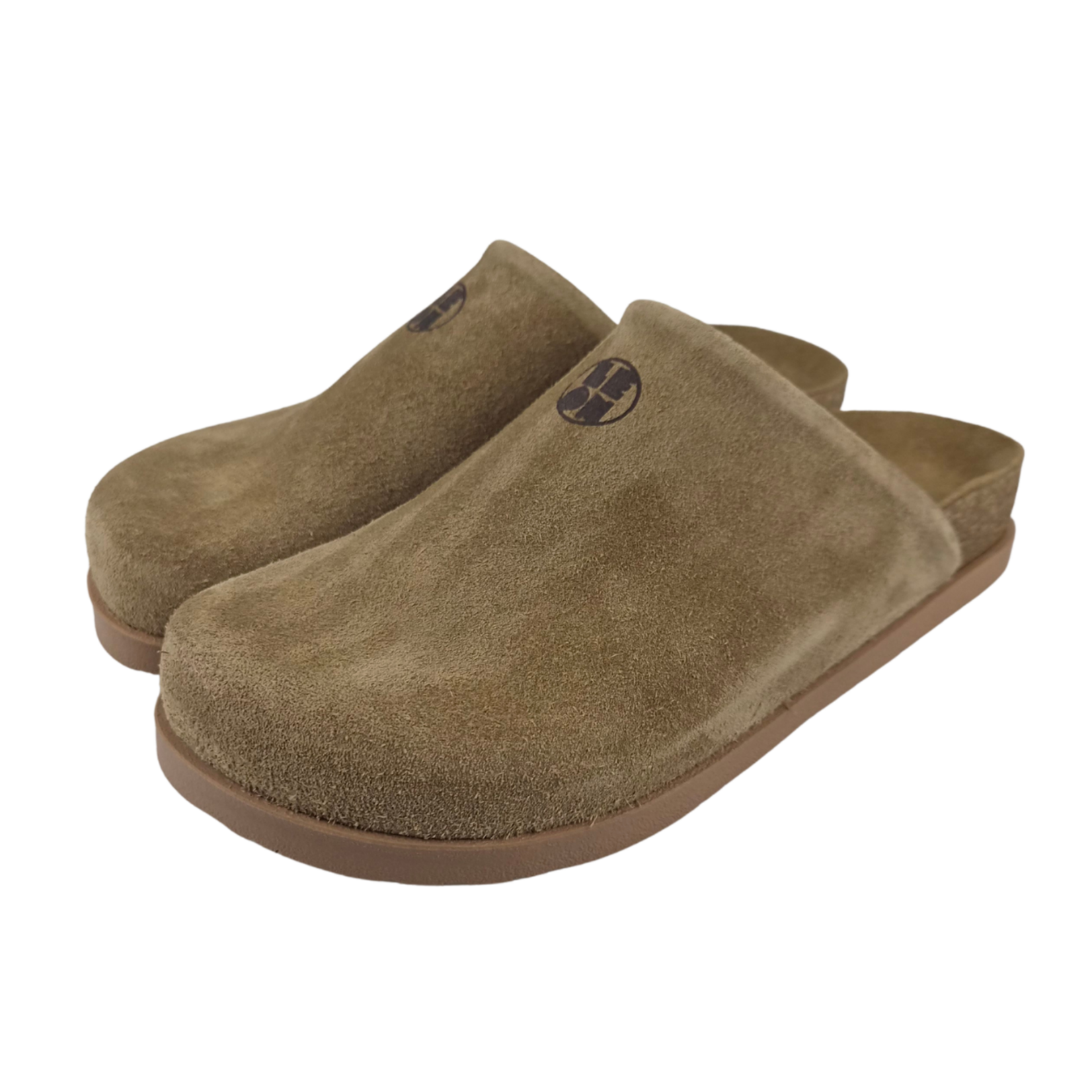 Leon Footwear Leon Klompen - suede leren upper - comfortabel zacht voetbed - beige