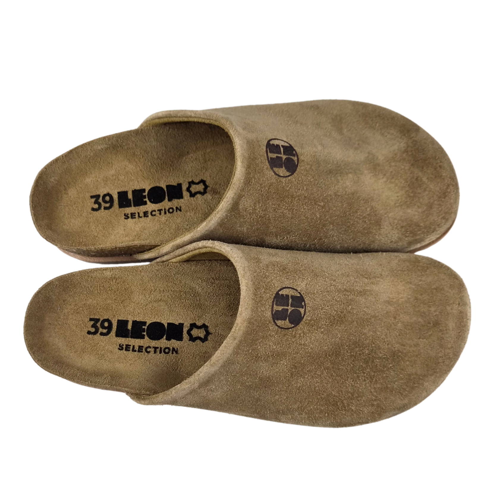 Leon Footwear Leon Klompen - suede leren upper - comfortabel zacht voetbed - beige