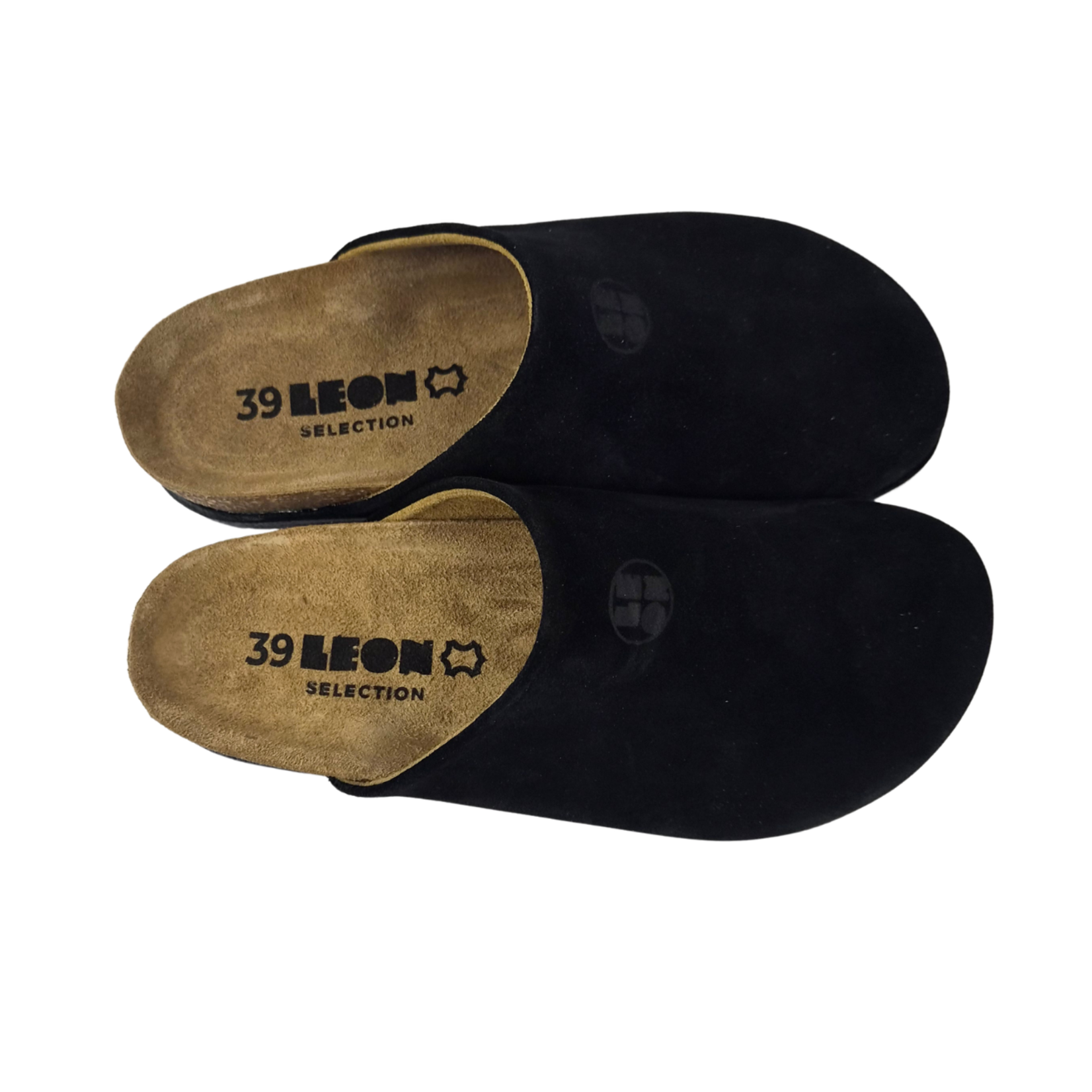 Leon Footwear Leon Clogs - suede leather upper - comfortable soft footbed - black
