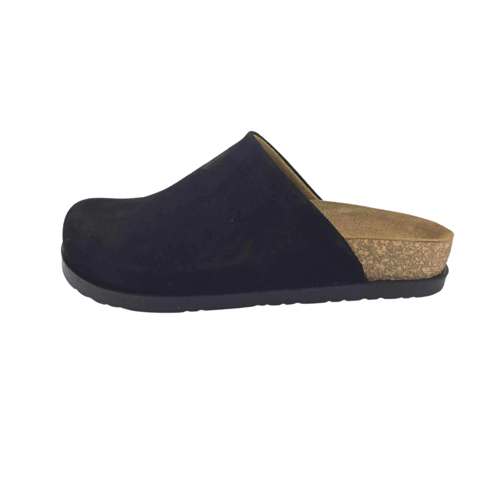Leon Footwear Leon Clogs - suede leather upper - comfortable soft footbed - black