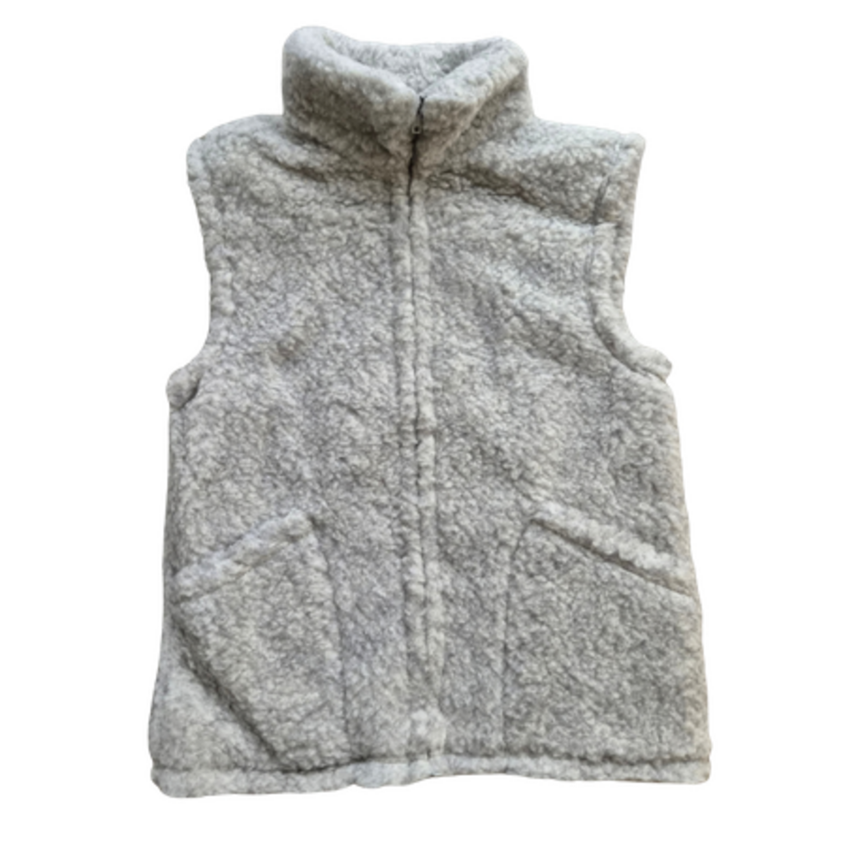 Bodywarmer 100% wol lichtgrijs