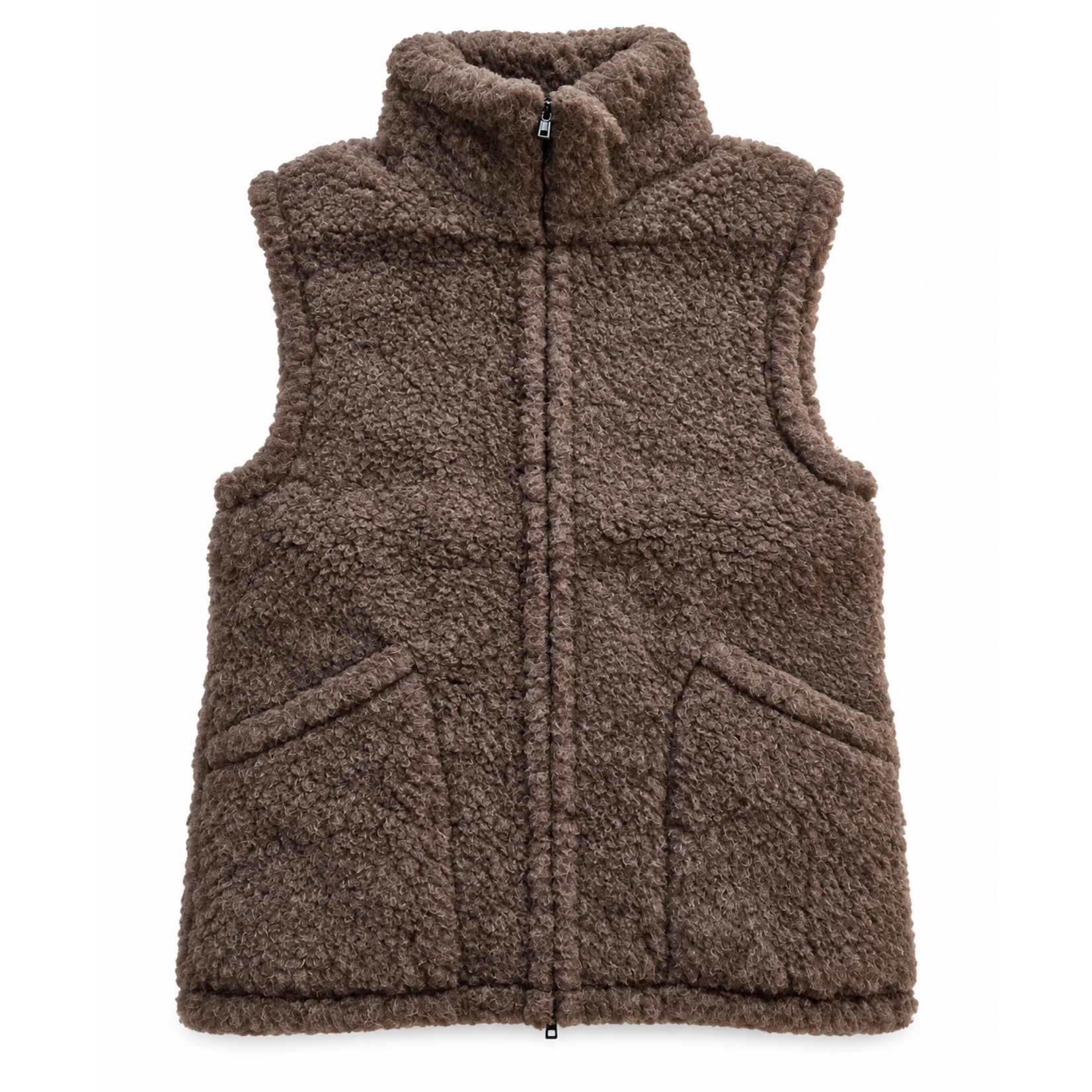 Bodywarmer 100% wol natuurlijk zwart