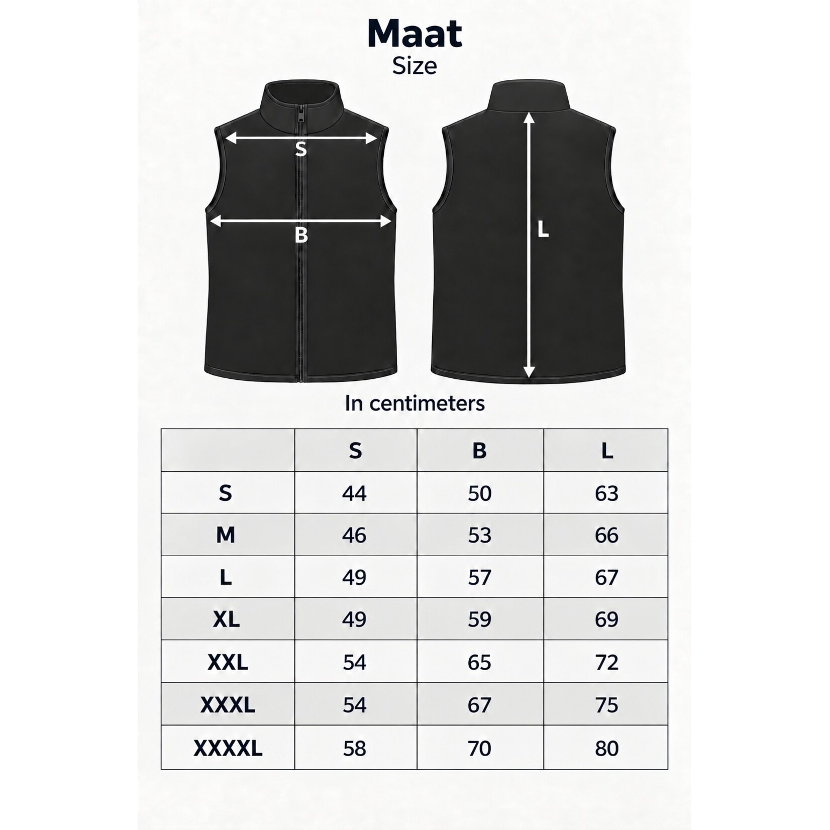 Bodywarmer 100% wool natural black