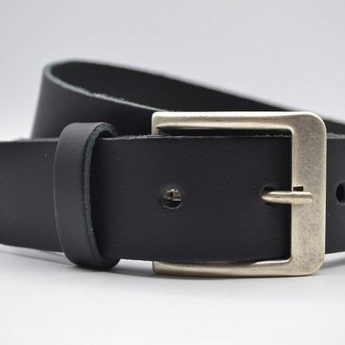 echt lederen zwarte dames/heren riem 