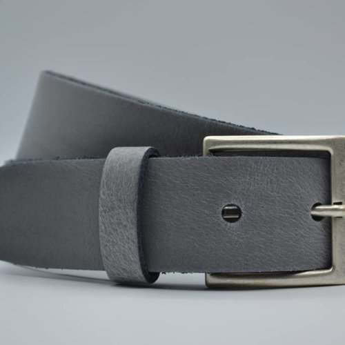 echt lederen licht grijze dames/heren riem 