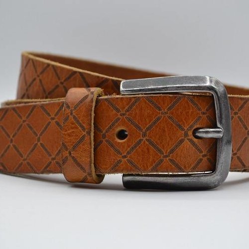 Cognac echt lederen kinder riem 