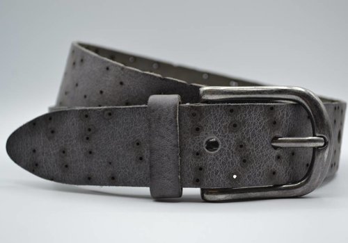Scotts Bluf Stoere grijze echt lederen riem Scotts Bluf Stoere grijze echt lederen riem