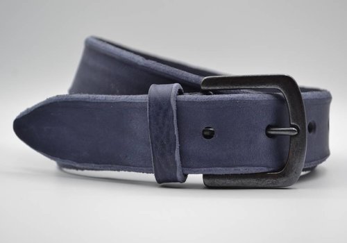 Scotts Bluf blauwe italiaans lederen casual riem Scotts Bluf blauwe italiaans lederen casual riem