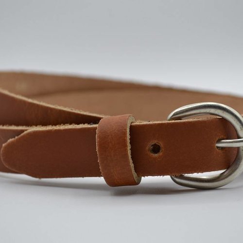 cognac echt lederen dames riem 