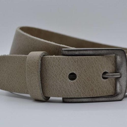 Taupe italiaans volnerf lederen casual riem 