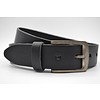 Zwarte italiaans volnerf lederen casual riem