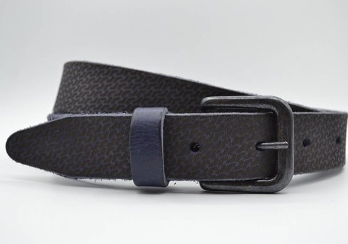 Bullock golf gelaserde blauwe echt lederen riem Bullock golf gelaserde blauwe echt lederen riem