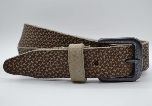 Bullock golf gelaserde taupe echt lederen riem Bullock golf gelaserde taupe echt lederen riem