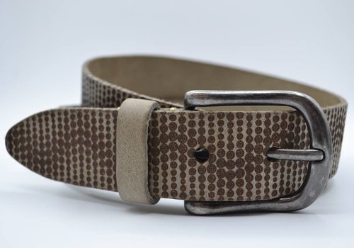 Bullock Galaxy gelaserde taupe echt lederen riem Bullock Galaxy gelaserde taupe echt lederen riem