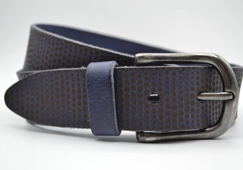 Bullock Galaxy gelaserde blauwe echt lederen riem Bullock Galaxy gelaserde blauwe echt lederen riem