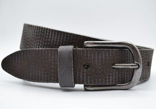 Bullock Galaxy gelaserde grijze echt lederen riem Bullock Galaxy gelaserde grijze echt lederen riem