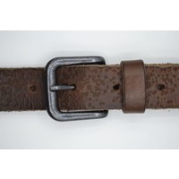 35mm brede riem van italiaans geassen leder met fantasie print