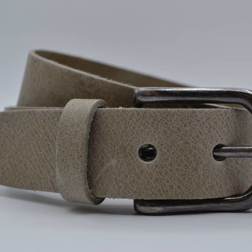 Taupe italiaans volnerf lederen casual riem 