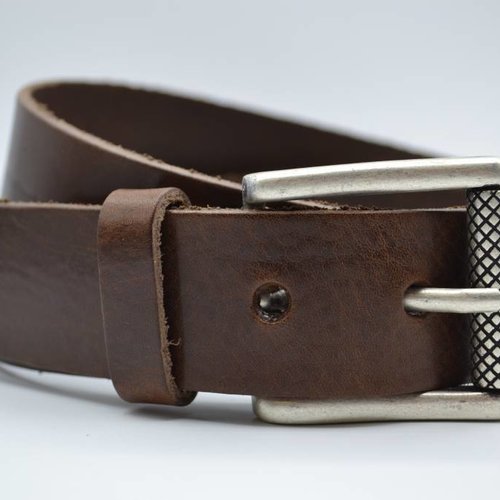 bruine italiaans volnerf lederen casual riem 