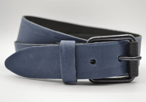Scotts Bluf split lederen blauwe casual dames/heren riem Scotts Bluf split lederen blauwe casual dames/heren riem