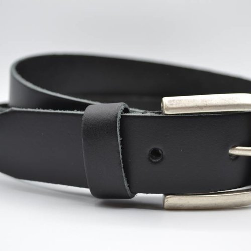 split lederen zwarte kinder riem 