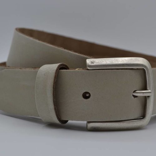 split lederen ecru kinder riem 