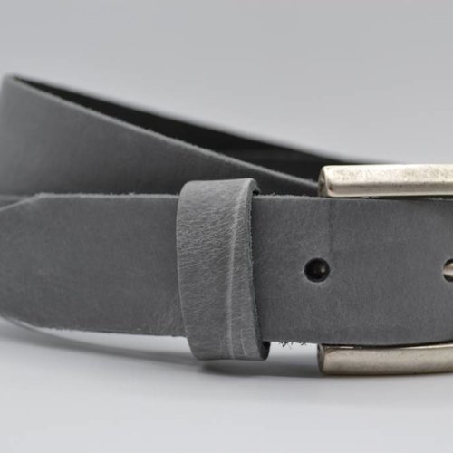 split lederen licht grijze kinder riem 