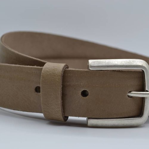 split lederen taupe kinder riem 
