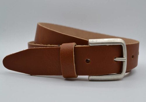 Scotts Bluf split lederen cognac kinder riem Scotts Bluf split lederen cognac kinder riem