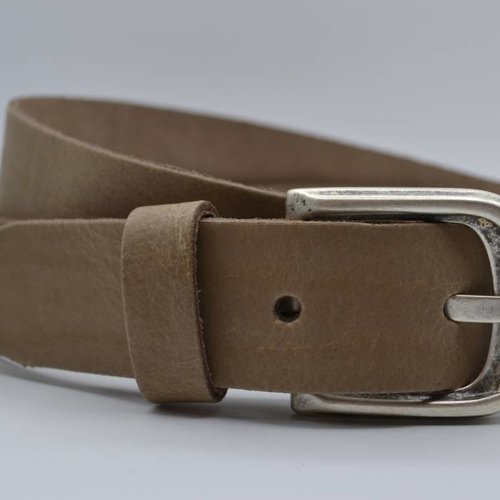 split lederen taupe kinder riem 