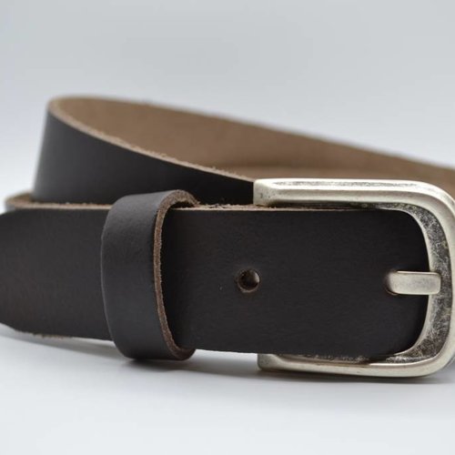 split lederen donker bruine kinder riem 