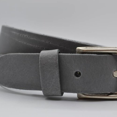 split lederen 35 mm grijze casual riem 