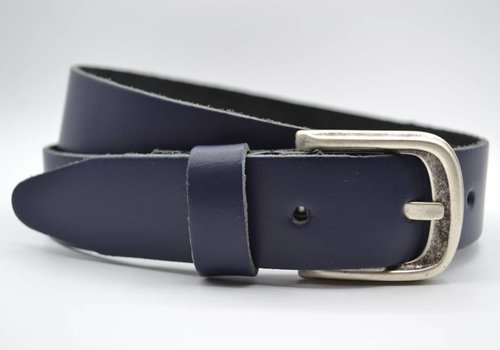 Scotts Bluf split lederen 35 mm donker blauwe casual riem Scotts Bluf split lederen 35 mm donker blauwe casual riem