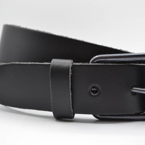 split lederen 40mm zwarte casual riem 
