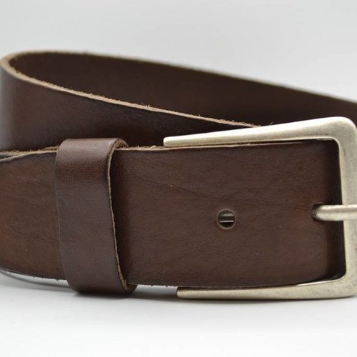 mooie bruine vintage volnerf jeansriem 