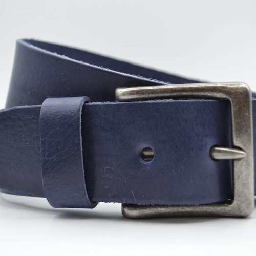 mooie strakke blauwe volnerf jeansriem 