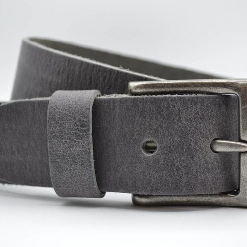 mooie strakke grijze volnerf jeansriem 